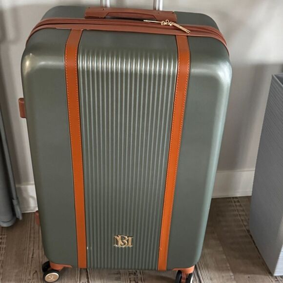 Badgley Mischka Mia 26”Luggage Spinner Vintage Vegan Exp Travel Bag suitcase - Picture 9 of 14